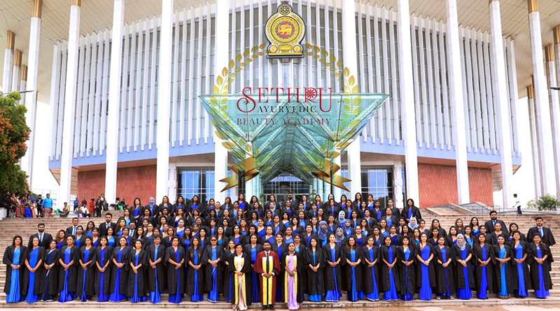 The certificate awarding ceremony of Sethru Ayurvedic Beauty Academy was held at BMICH