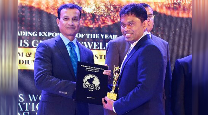 DHS Gem and Jewellery wins Leading Exporter of the Year (Medium) at BWIO Awards