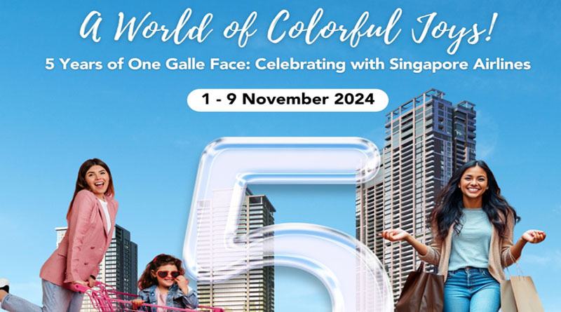 One Galle Face Toasts to Five Years of Hosting People to the Colorful Joys of Life and Celebrates with Singapore Airlines