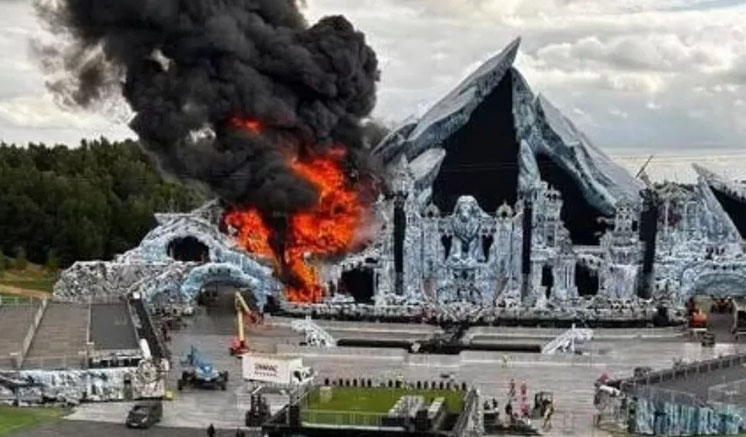 Huge fire ravages Belgium’s Tomorrowland music festival main stage, days ahead of opening