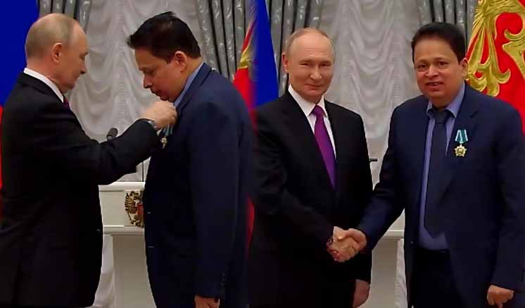 Dr. Saman Weerasinghe receives Russia’s prestigious “Order of Friendship” Dr. Saman Weerasinghe receives Russia’s prestigious “Order of Friendship”